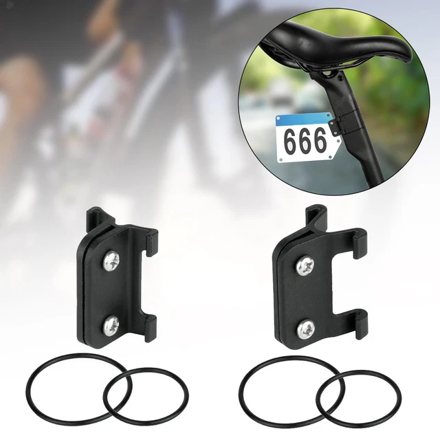Bike Race Number Plate Mount Holder Fixed Gear Race Cards Bracket Seatpost for