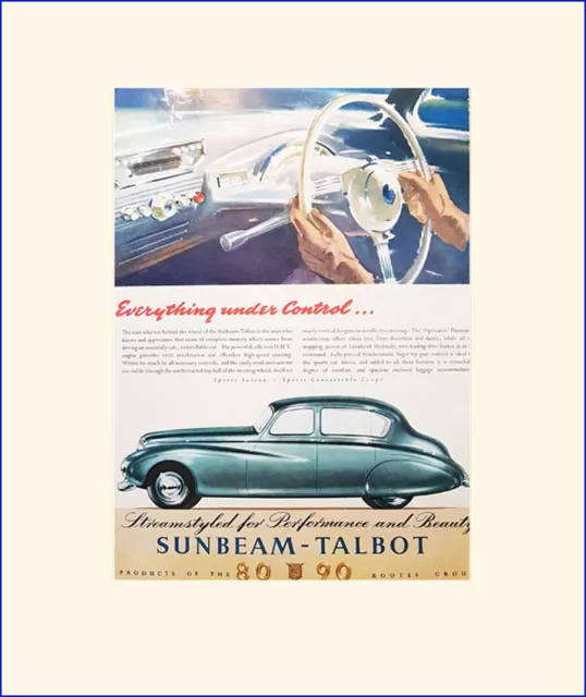 Sunbeam Talbot car, vintage advert