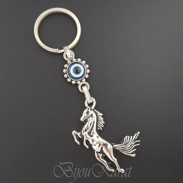 Porte-clés œil Bleu Turc Style Bohème Adapté Pour Sacs à Dos, Clés De Voiture, Accessoires De Téléphone, Accessoire De Mode, Petit Cadeau, Bleu