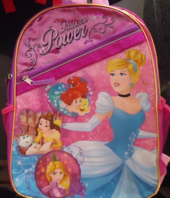 https://www.picclickimg.com/aUkAAOSwcUFdzLPm/Disney-Princess-Cinderella-Ariel-Belle-Rapunzel-16-Backpack.webp
