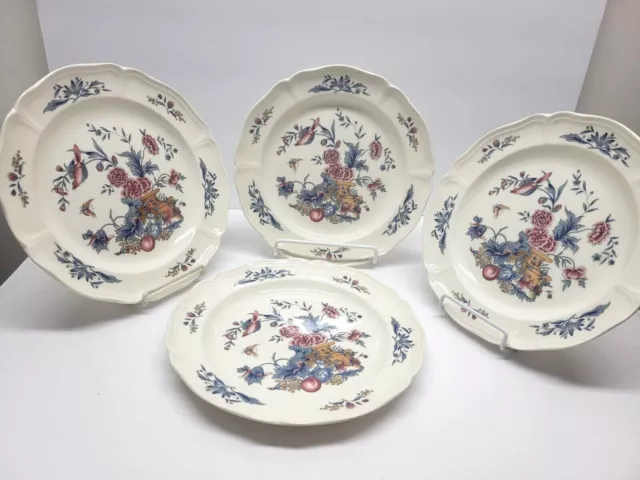 4 Lot Wedgwood Williamsburg Potpourri Dinner Plates Nk510 10.25"