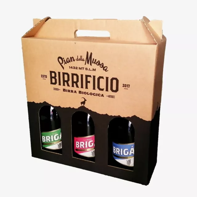 Confezione Micro Birrificio Artigianale Biologico Brigà Birra Idea Regalo Natale