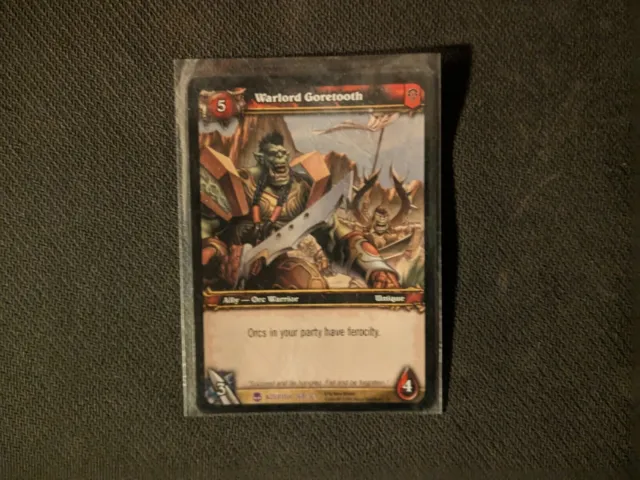 World of Warcraft TCG WARLORD GORETOOTH Heroes of Azeroth M/NM - Actual Photos