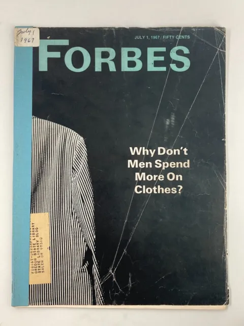 VTG Forbes Magazine July 1 1967 Why Don't Men Spend More On Clothes?