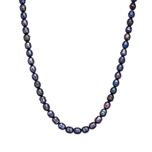 Valero Pearls Damen Perlen-Kette Sterling Silber Süßwasser-Zuchtperle 40,0 cm