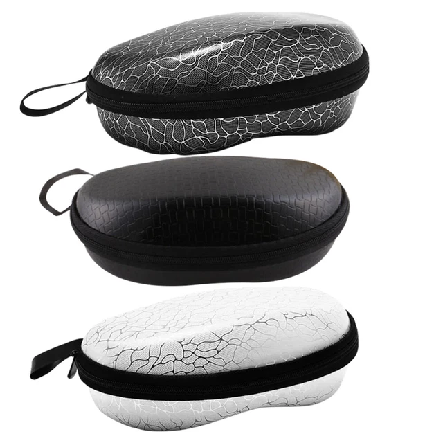3 piezas Estuche para gafas de cuero Conveniente Estuche para gafas con cremallera Soporte para gafas