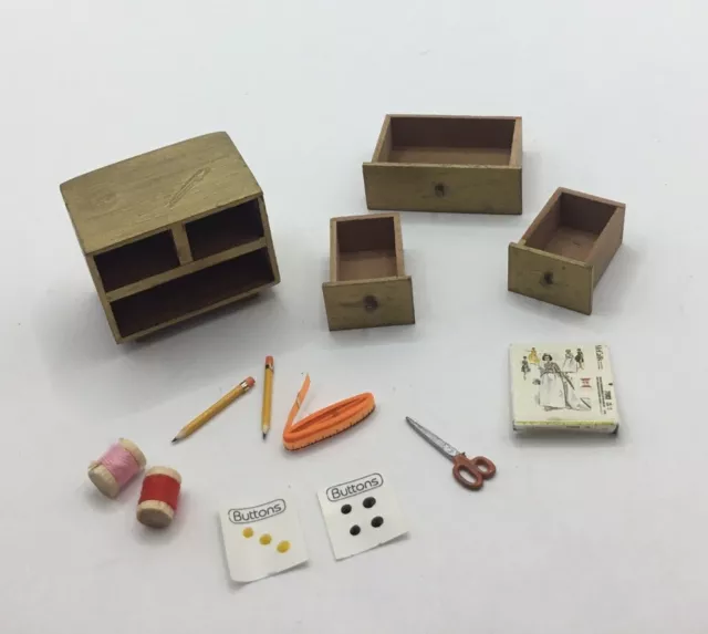 Dolls House Sewing Box With Accessories