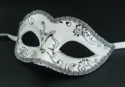 Mask from Venice Colombine White Silver for Child Or Small Face 1135 V12B 2