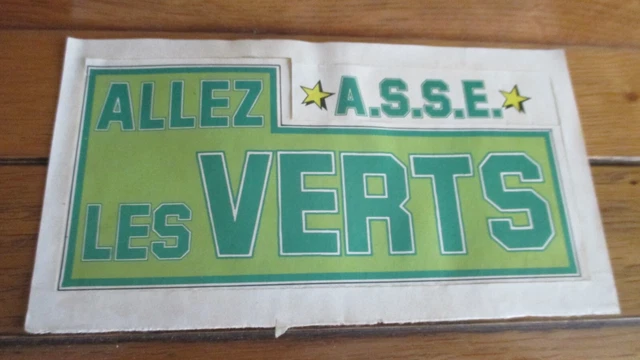 Écharpe Supporter Saint-Étienne - Allez Les Verts ! - Saison 1976 - Vintage - Fabriquée En France
