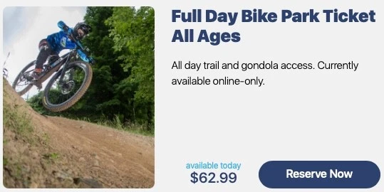 Mountain Creek, NJ Mountain Bike Park Tickets