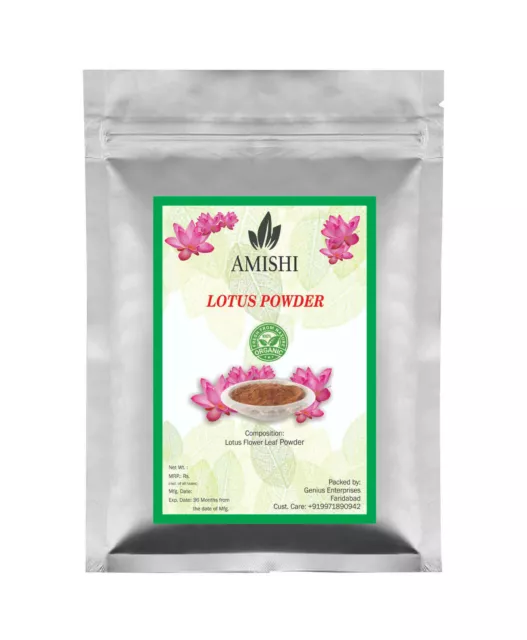 Poudre de lotus Amishi (Nelumbo nucifera naturelle cultivée) pour les soins...