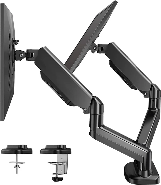 DUAL MONITOR STAND Fully Adjustable Gas Spring LCD Monitor Arm Up to 17