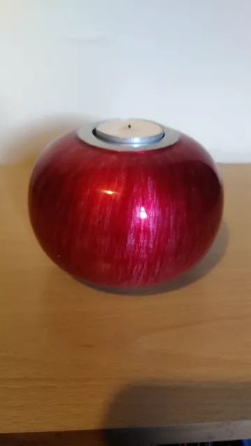 Tealight Candle Holder 12cm Round Pink Red Fair Trade Ethical Home Gift For Her