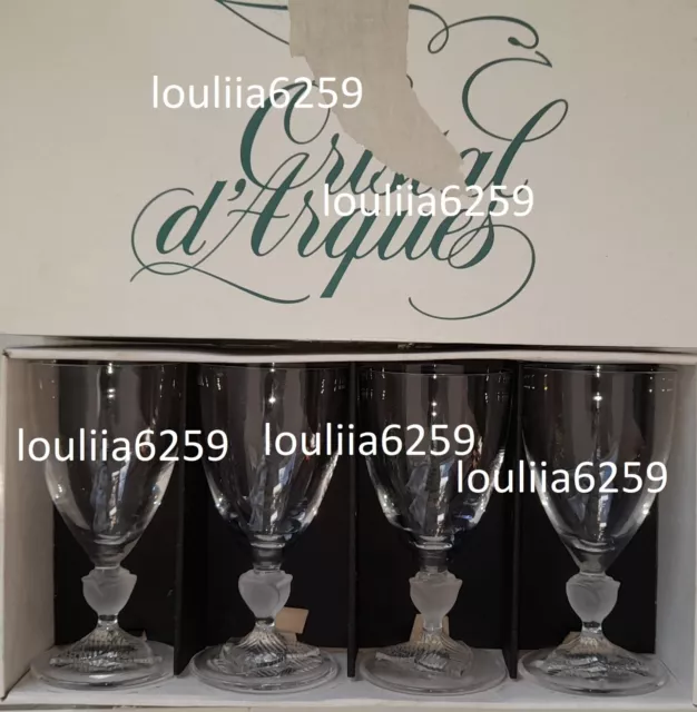 Cristal D'Arques - 4 verres a vin modèle Lucia satine