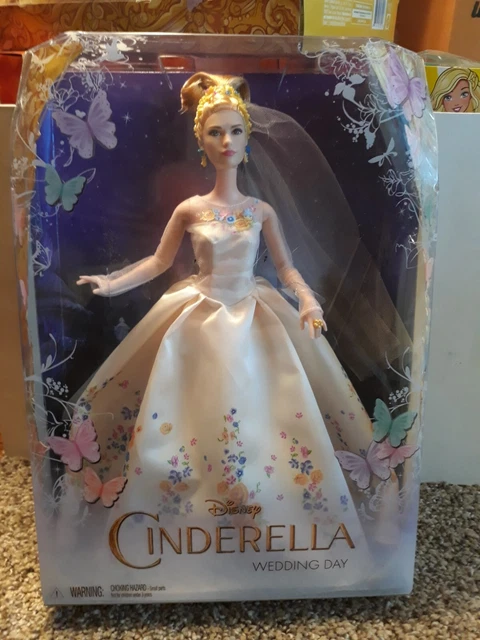 2014 Walt Disney Cinderella Barbie Doll Live Action Movie Wedding Day HTF NSIB