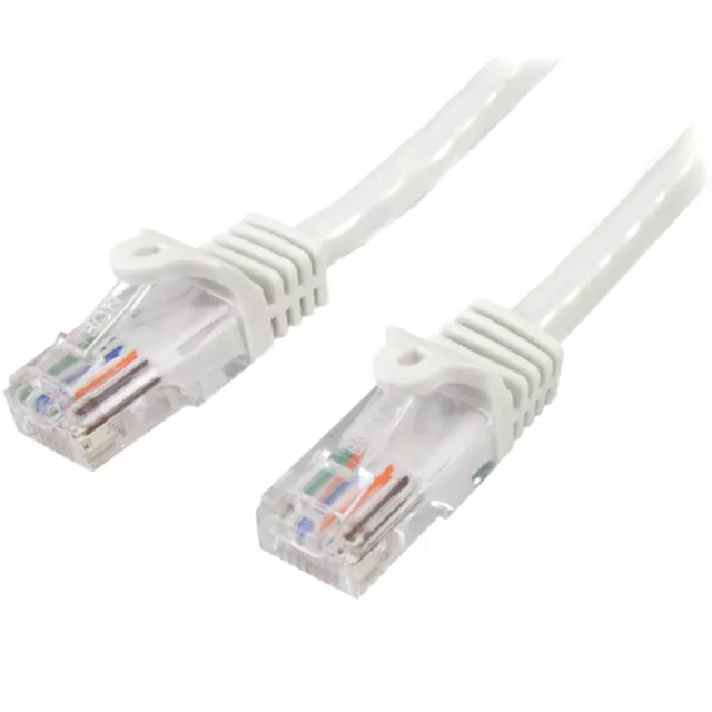 StarTech.com 2 m White Cat5e Snagless RJ45 UTP Patch Cable - 2m Patch Cord - Eth