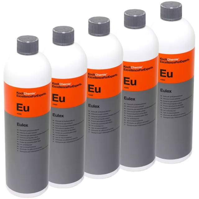 5x 1 Litre Klebstoff- & Détachant Eulex Koch Chemie Taches Dissolvant