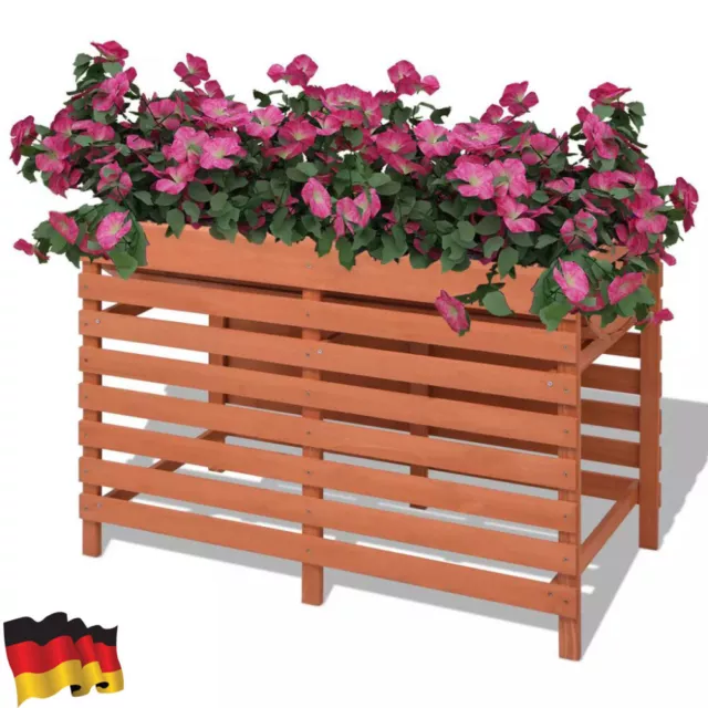 Blumenkübel Pflanzkübel Pflanzgefäß Blumentopf Pflanztopf Pflanzkasten Holz DE