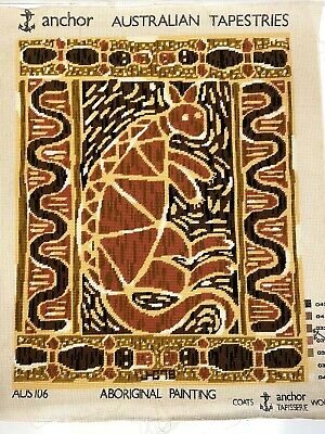 Tapices de anclaje con aguja de canguro de arte aborigen Crewel de colección