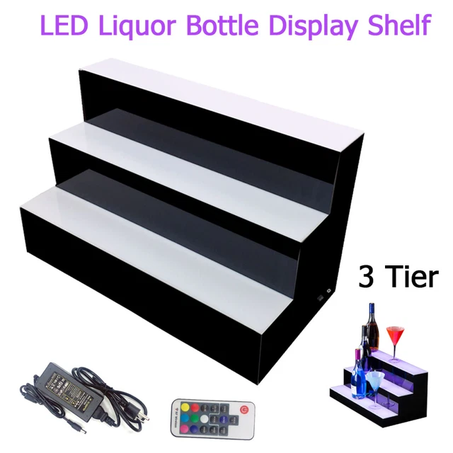 Liquor Bottle Display Shelf Bar Shelves for Liquor Bottles with Remote Control