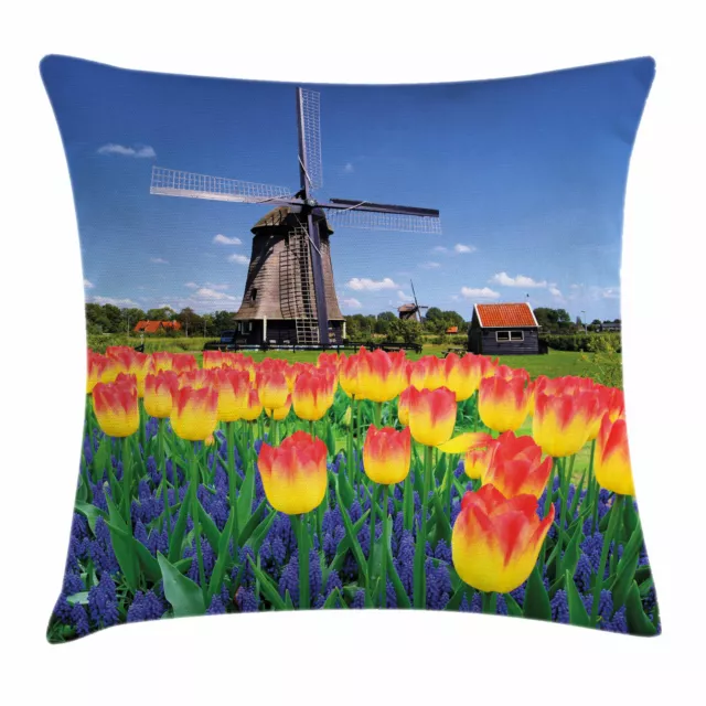 Flor Funda para Almohadón Blooming Tulip molino de viento