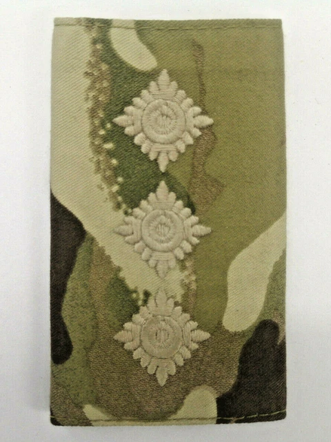 GENUINE BRITISH ARMY MTP Camo Captain, 3 Pips Rank Slide - USED £8.99 ...