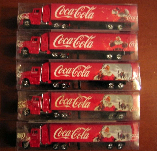 Coca Cola Toy Truck da collezione Set 5 pezzi Christmas Santa Truck Holidays