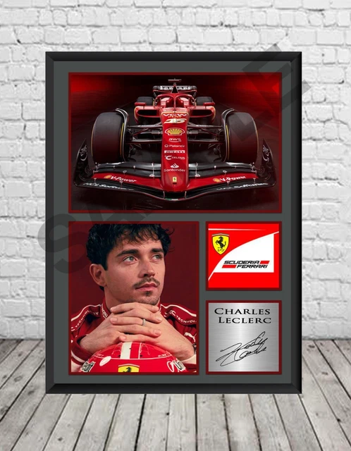 CHARLES LECLERC - Originale-Autografo (firmata a mano) Carta Ufficiale