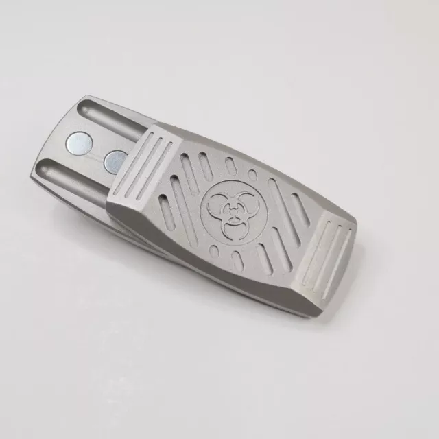 1 PC Edelstahl Click Clicker Slider Hand Fidget Push Karte Tasche EDC Spielzeug