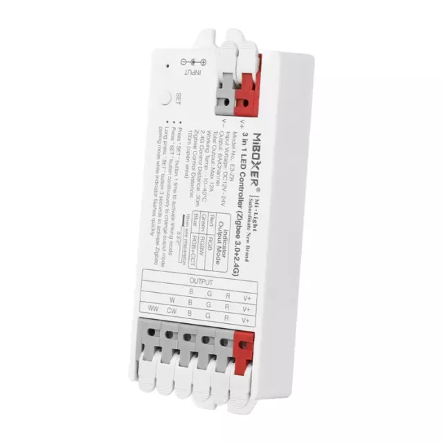 Controlador LED 3 en 1 MiBoxer | Zigbee 3.0 +2.4G RGB / RGBW / RGB + CCT | E3-ZR