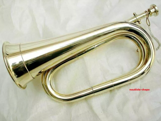 Bugle Nautical Brass Finish Signal Military Boy Scout Bugle Sound Horn