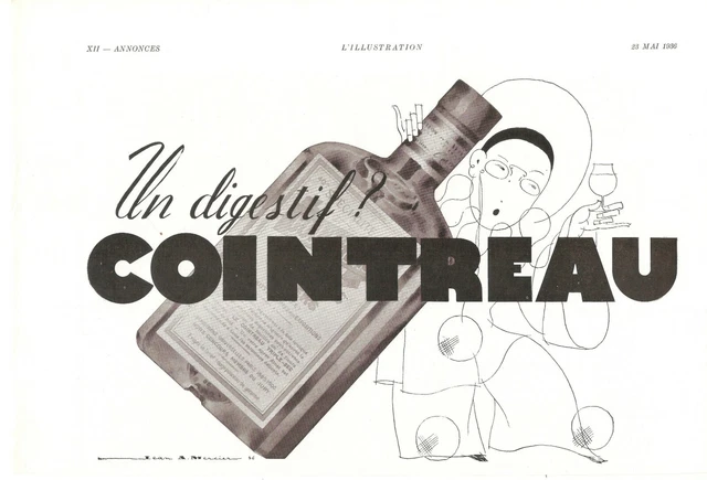 COINTREAU - 1951? Alcohol Liqueur Cointreau a poster by Je