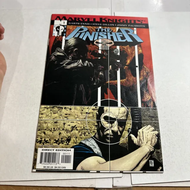 Punisher #1/ KEY 1ST ISSUE/ Marvel Knights Garth Ennis Steve Dillon 2001  A66 vf