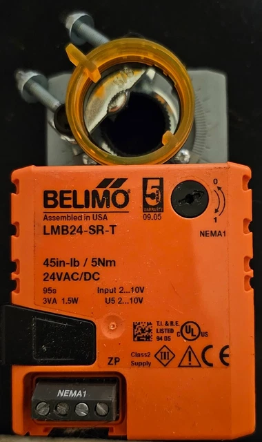 Belimo LMB24-SR-T Damper Actuator 45 in-lb Non fail-safe AC/DC 24V Terminals