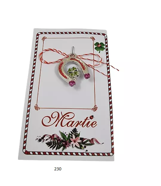 Martisor Potcoava Märzchen Charm Anhänger als Hufeisen aus Metall 230