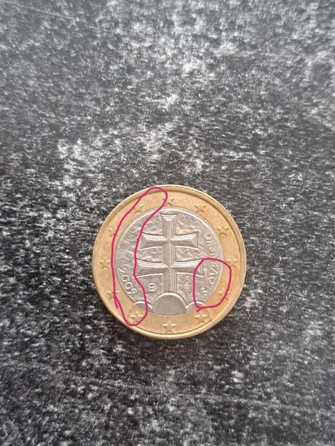 ORIGINAL 1 EURO Münze Slowakei (Slovensko) 2009 Fehlprägung EUR 950,00