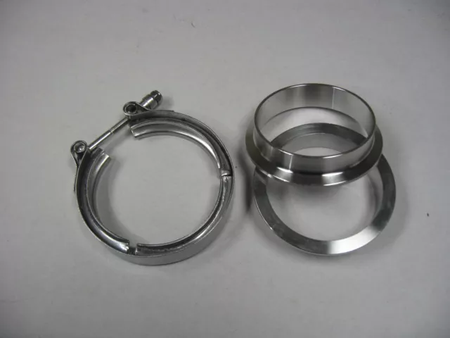 Stainless Steel 3" inchTurbo Exhaust Down Pip V band set w/2 flange