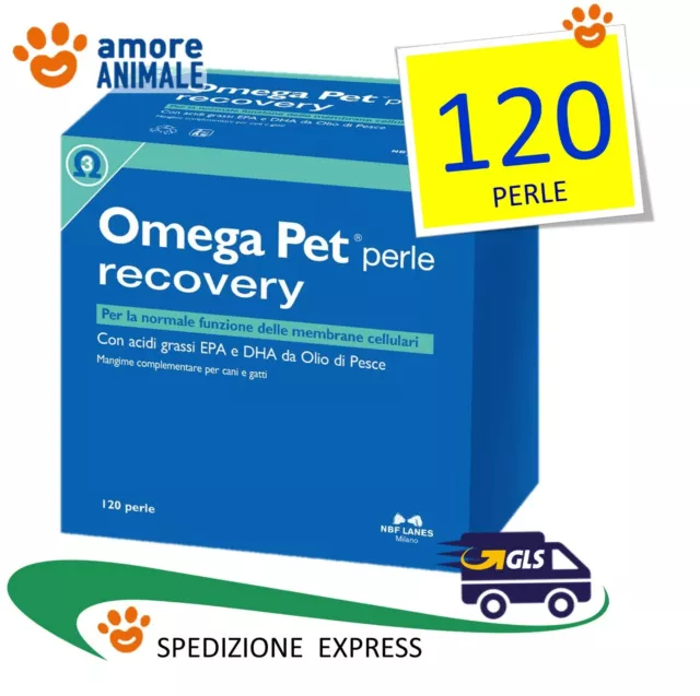 NBF Lanes - Omega Pet 120 Perle Recovery - Per Cani e Gatti con problemi di cute