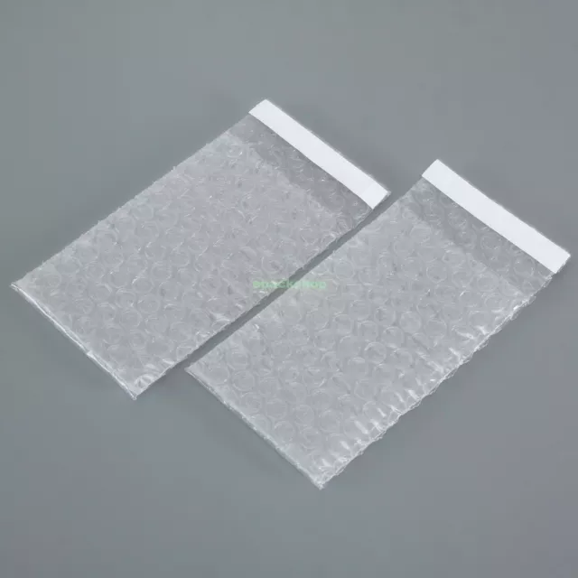 Small Self Seal Bubble Bags 2.5" x 3" Inch_65 x 80+20mm Clear Packaging Pouches