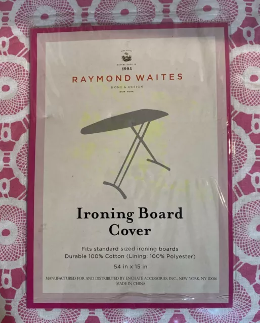 Raymond Waites Pink FLORAL IRONING BOARD COVER Colorful Abstract New