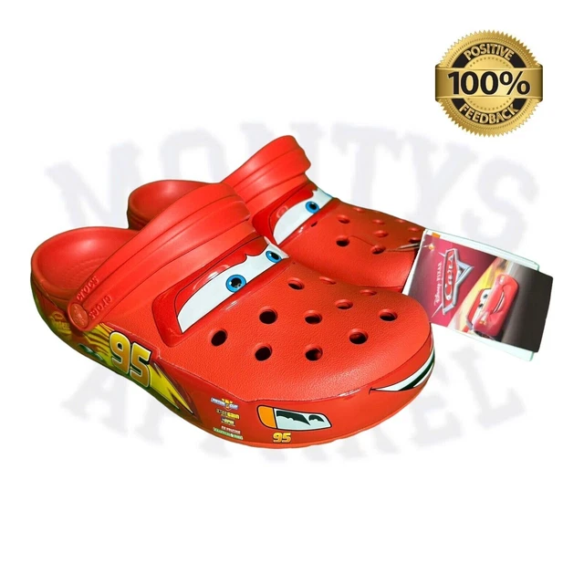 DISNEY PIXAR LIGHTNING McQueen Light Up Crocs Size Men's 7 / Women's 9