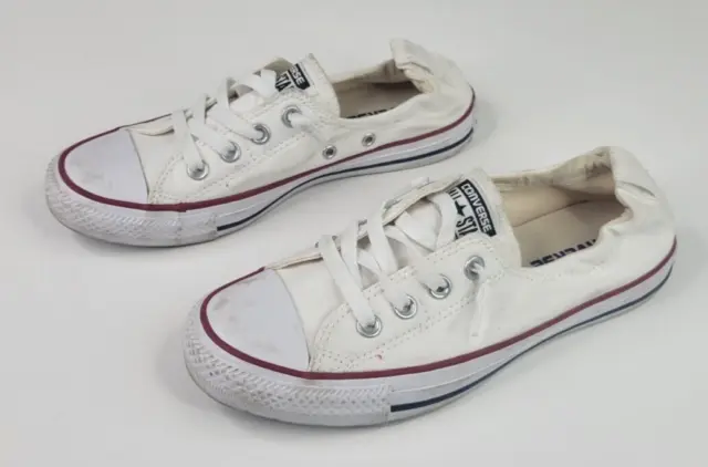 Converse White Red Blue Size Womens 7 All Star Low Top Canvas Shoes