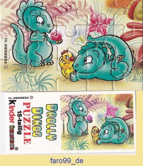 Ü EI Ferrero Puzzle Drolly Dinos ul mit BPZ original Zustand ungeklebt