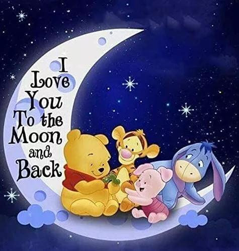 UK, Winnie the Pooh Diamant Malset, VOLLBOHRER, quadratische Diamanten,