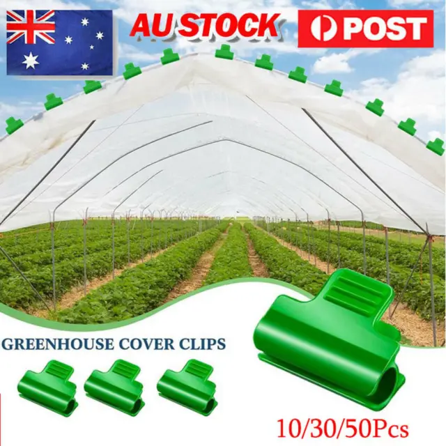 Greenhouse Clamps Film Row Cover Netting Tunnel Hoop Clips Garden Pipe Clamps