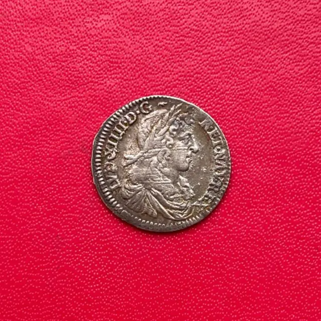 Belle monnaie royale, Louis XIV 1/12 Ecu au buste juvénile 1660 B. Etat TB-/TB
