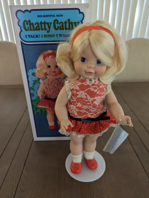 Mattel Chatty Cathy Doll 17" Danbury Mint Talking Doll 2002 The Playtime Chatty