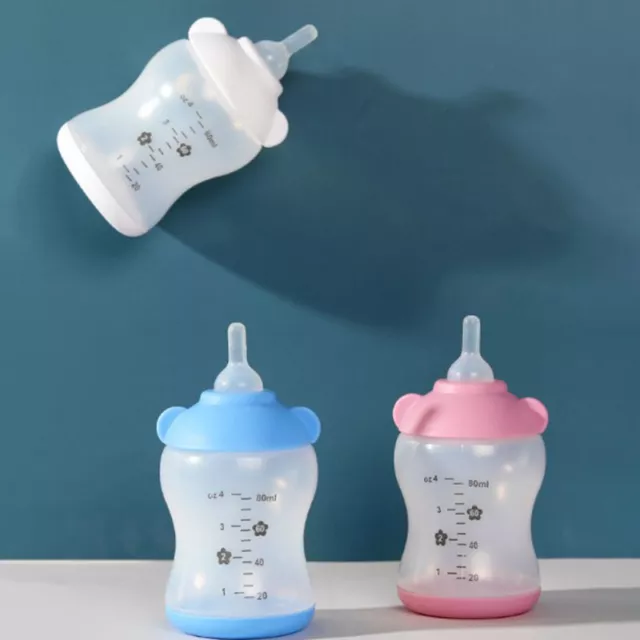 80ml Puppy Kitten Feeding Bottle Kit Safety Silicone Baby Pet Milk Feeder  .Q1