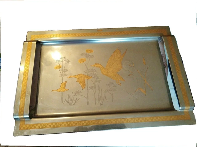 Cesto Regalo Rettangolare In Cartoncino Effetto Pelle Oro, 350x260x70mm – Confezione 10 Pezzi Con Maniglie