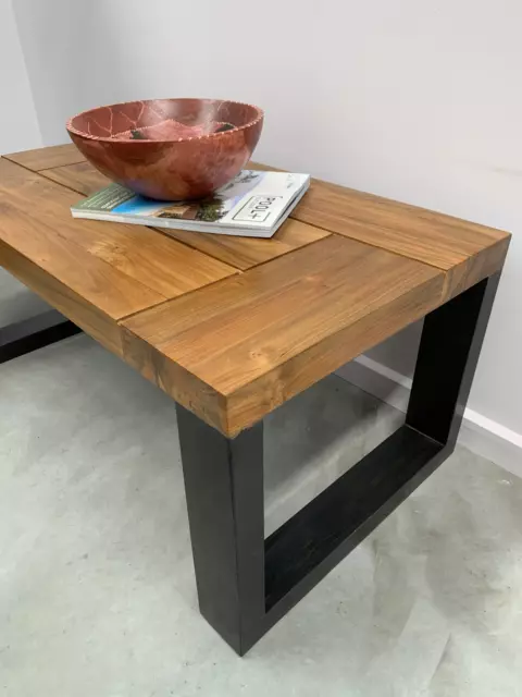 Solid Teak Coffee Table with U Shaped Legs